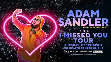 Adam Sandler with his “The I Missed You Tour” to take over Omaha December 5