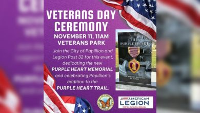 City of Papillion to honor heroes on Veterans Day by dedicating Purple Heart Memorial